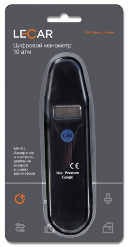 Манометр шинный до 10 атм цифровой повышенной точности МН-04