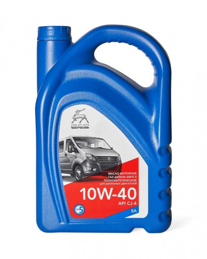 Масло моторное ГАЗ 10W40 дизель Евро-5 CJ-4/SL; E9 п/синтетика  5 л