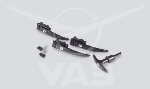 Ручка двери УАЗ-452, 3741, 3962, 3909 наружная с ключами (к-т 4 шт) "Оригинал"