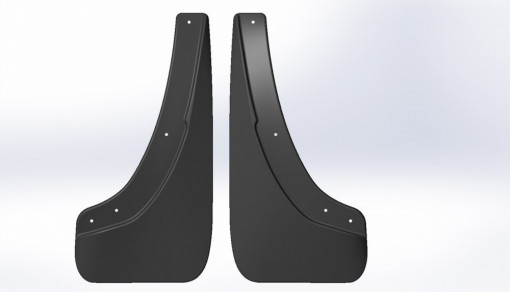 Брызговик колеса Skoda Yeti (2014-) заднего (к-т 2 шт)