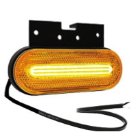 Фонарь габаритный универсальный желтый "спираль" с кронштейном