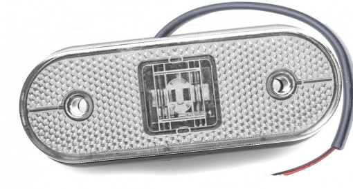 Фонарь габаритный универсальный белый с проводом