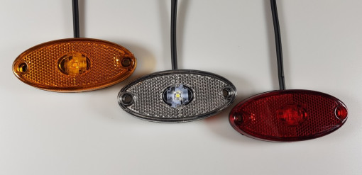 Фонарь габаритный универсальный белый овальный