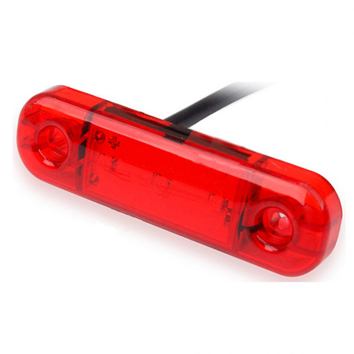 Фонарь габаритный универсальный красный с прокладкой 12/24В