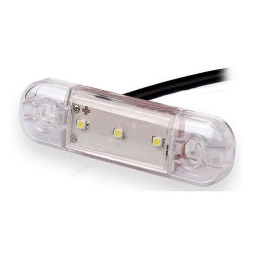 Фонарь габаритный универсальный белый с прокладкой 12/24В