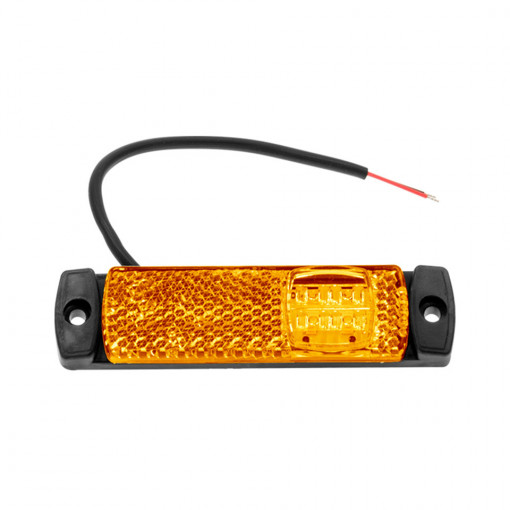 Фонарь габаритный универсальный жёлтый LED 24В, с проводом
