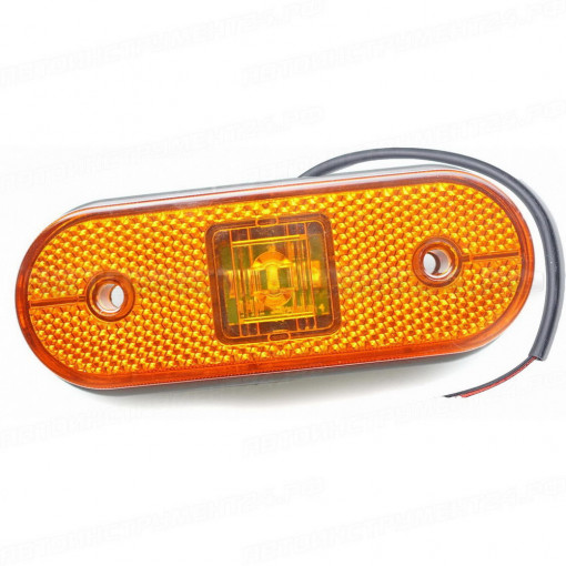 Фонарь габаритный универсальный желтый LED 24В