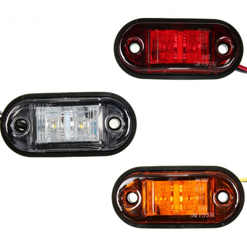 Фонарь габаритный универсальный желтый LED 24В