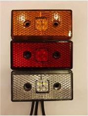 Фонарь габаритный ГАЗ, ПАЗ, К..З, УРАЛ, грузовики, прицепы боковой LED белый 24В, с проводом