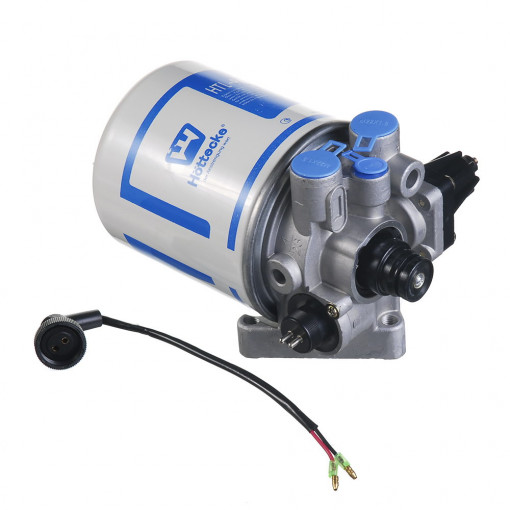 Осушитель воздуха 12V  ГАЗ, ПАЗ, ЗИЛ (модуль подготовки воздуха) однокамерный с регулятором давления 8.1 Бар, 4 вывода