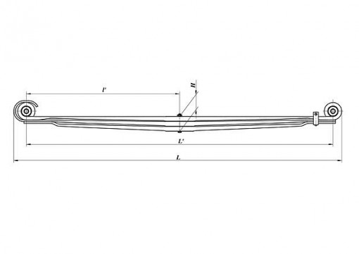 Рессора К..З-6520 передняя (3 листовая)
