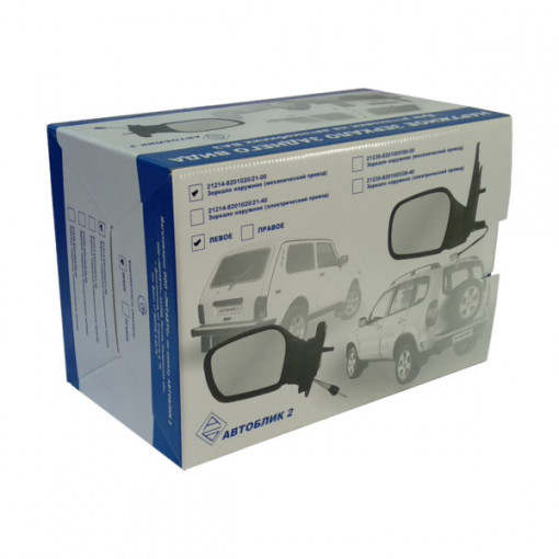 Зеркало ВАЗ-21214 НИВА с ручным приводом левое