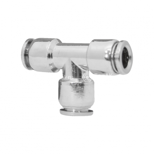 Фитинг стальной тройник 10 мм цанговый