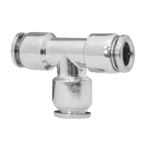 Фитинг стальной тройник 12 мм цанговый