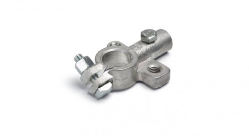 Клемма АКБ (плюс) литая, под провод 25 мм² болтовое соединение (М8+М6)