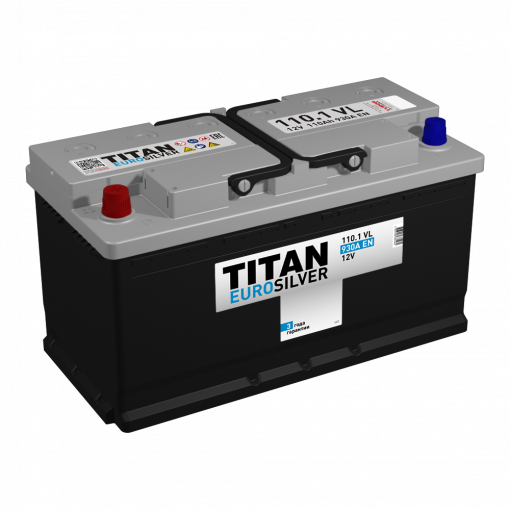 Аккумулятор "TITAN" EUROSILVER 110 Ah, 12V пуск.ток 930 А прямая полярность (+ ; -)