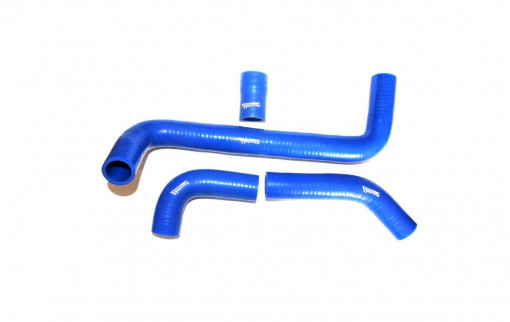 Патрубки радиатора ВАЗ-2105, 2107, 2104 алюмин. (к-т 4 шт) силикон синий