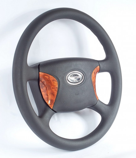 Колесо рулевое УАЗ Хантер (Делюкс) с деревянными вставками