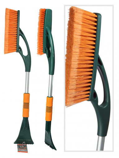 Щетка для снега и льда со скребком "Li-Sa" 72 см с мягкой ручкой