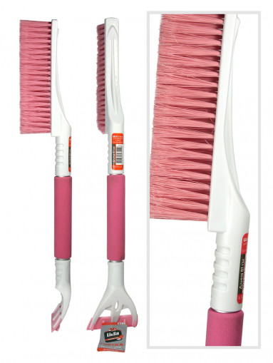 Щетка для снега и льда со скребком "Li-Sa" 61 см с мягкой ручкой