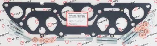 Р/к крепления коллектора ВАЗ-21213-21214i, 2123 Chevrolet Niva (1 прокладка +9 шпилек +9 гаек +9 шайб)