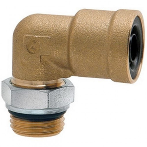 Фитинг латунный угловой D=8 М16х1,5 ГАЗон NEXT, ПАЗ, К..З тормозных трубок "Оригинал"