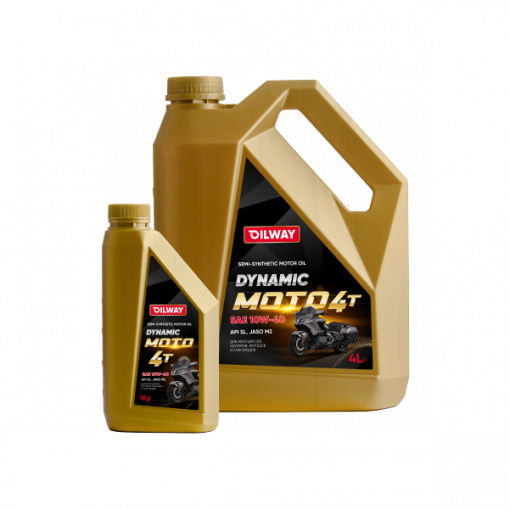 Масло моторное OILWAY 4T 10W40 Dynamic Moto SL, JASO M2 п/синтетика 4 л