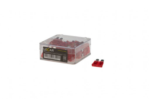 Предохранители LECAR Стандарт 10А, 50 шт., пластиковый бокс