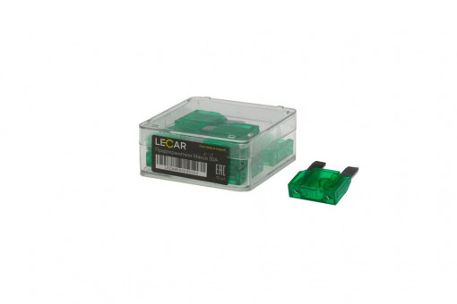 Предохранители LECAR Макси 30А, 10 шт., пластиковый бокс