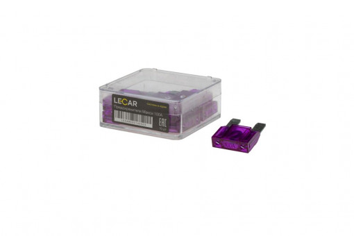Предохранители плоские LECAR Макси 100А, 10 шт., пластиковый бокс