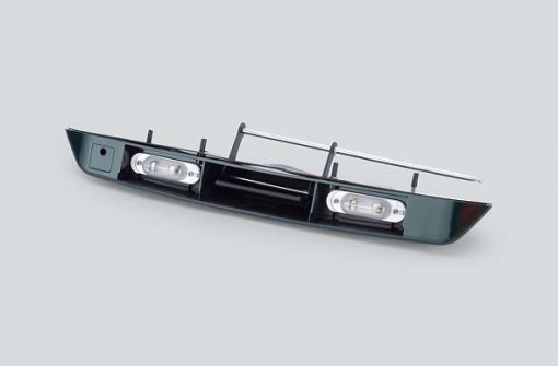 Накладка подсветки номерного знака УАЗ Патриот с фонарями (черный металлик)