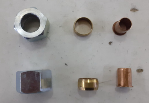 Р/к тормозных трубок п/а d 14 (гайка, муфта одноконусная, втулка)