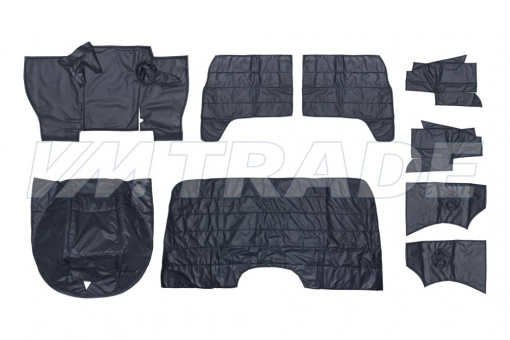 Обивка кабины УАЗ-33036 бортовой (к-т 9 деталей) в/кожа + поролон + ватин (Толстый)