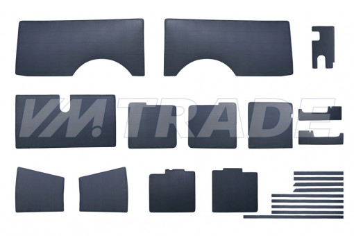 Обивка салона УАЗ-3962, 2206 буханка (к-т 22 детали) мягкая, ДВП (в.кожа + поролон)