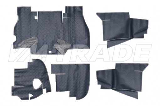 Утеплитель пола УАЗ-452, 3741, 3303, 2206 кабины (к-т 5 деталей) войлок-автолин