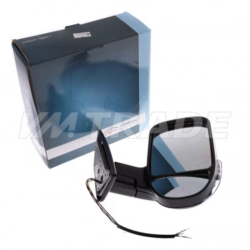 Зеркало Газель-Бизнес с повторителем, с ручным приводом и обогревом правое, черное, тесненное