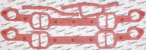 Комплект прокладок коллектора ЗИЛ-130 впускного (к-т 4 шт) силикон красный