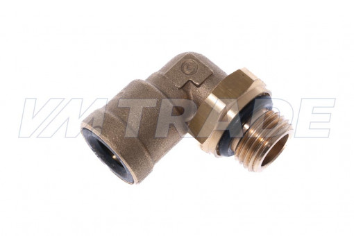 Фитинг латунный угловой D=12 М16х1,5 Газель, ГАЗон NEXT, К..З пневмотормоза цанговый "Оригинал"