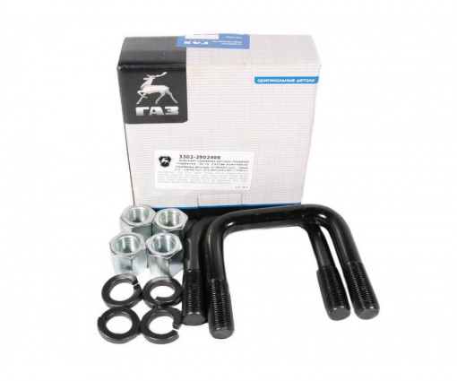 Стремянка рессоры Газель передней 90 мм 4-х листовой (к-т 2 шт) в СБ