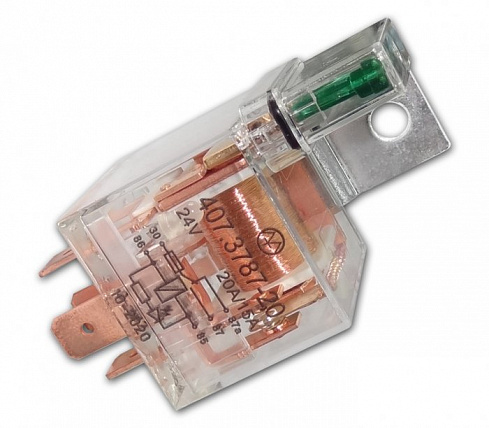 Реле универсальное 5-ти контактное с предохранителем и светодиодом (24 В, 20/15 А)