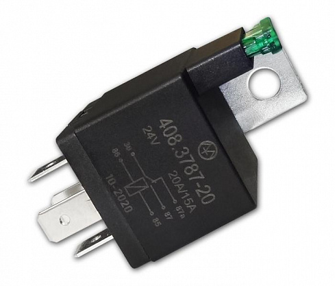 Реле универсальное 5-ти контактное с кронштейном и предохранителем (24 В, 20/15 А)