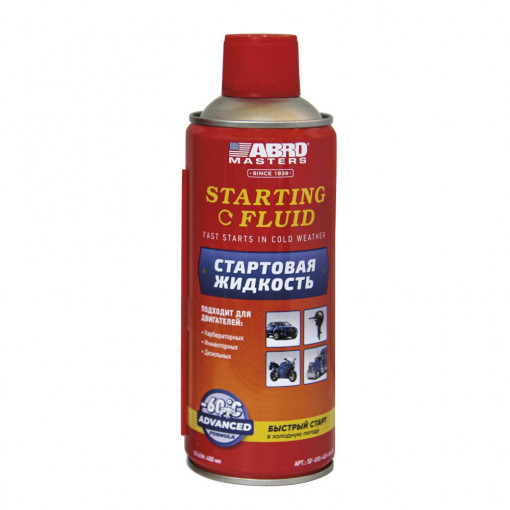 Средство для быстрого запуска двигателя зимой ABRO MASTERS до -54 С° 400 г (аэрозоль)