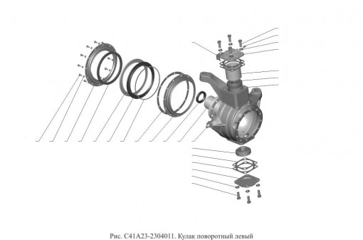 Кулак поворотный ГАЗ Садко NEXT левый в СБ без шарнира "Оригинал"