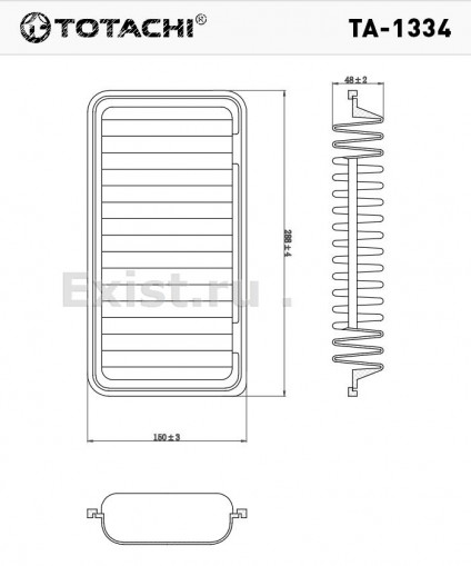 Фильтр воздушный TOYOTA Avensis II, Corolla IX, Altis, Ipsum, Matrix, Picnic, Runx, Verso, Voltz, SUBARU BRZ