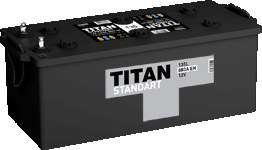 Аккумулятор "TITAN" STANDART 135 Ah, 12V пуск.ток 850 А прямая полярность (- ; +)