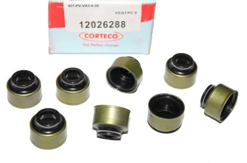 Колпачки маслоотражательные ГАЗ, ПАЗ, УАЗ дв. 402, 417, 421, 4216, 511, Evotech (к-т 8 шт)