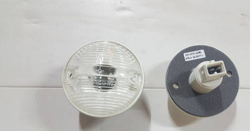 Фонарь габаритный ПАЗ-32053,4234 передний белый, верхний 12/24В (D=68мм, с провод, разъем АМР)