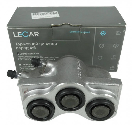 Цилиндр суппорта ВАЗ-2121, 21213, Chevrolet Niva (а/м до 12.2015г.в) правый, под 2 шланга
