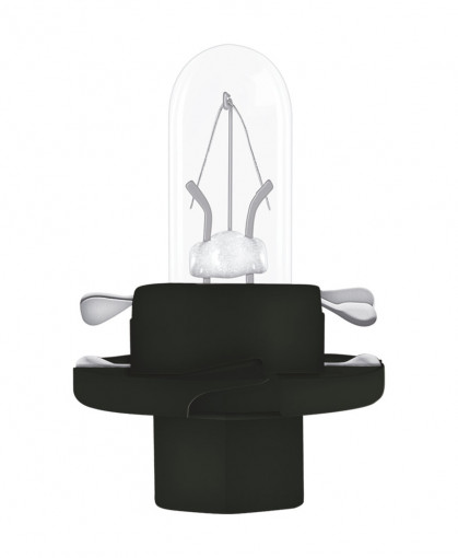 Лампа приборная 12Vх1,2W пластик. патрон BX8.4d черный