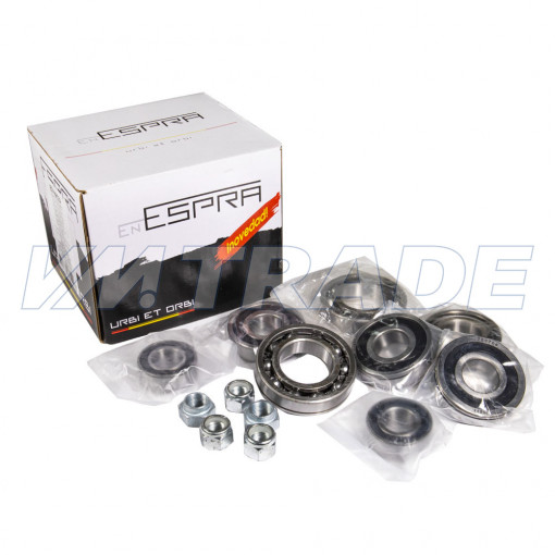 Р/к раздаточной коробки ВАЗ-2121, 21213, 21214, Chevrolet Niva (подшип. +сальники +гайки) ПОД ДВУХРЯДНЫЕ ПОДШИПНИКИ. Установка возможна только с крышкой РК 2121-1802080-10